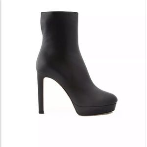 NIB Jimmy Choo Majesty Black Leather Bootie 37.5